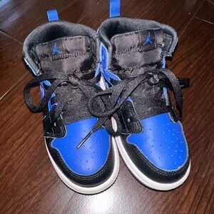 Jordan blue and black high tops